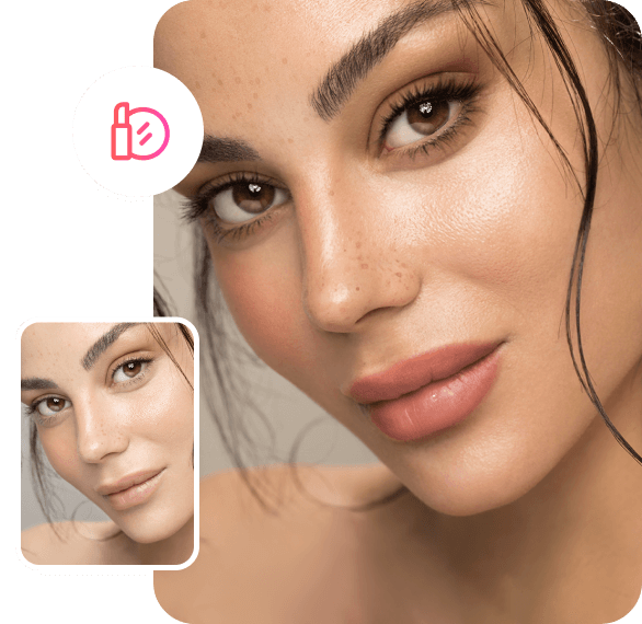 BeautyPlus face retouch before and after photo