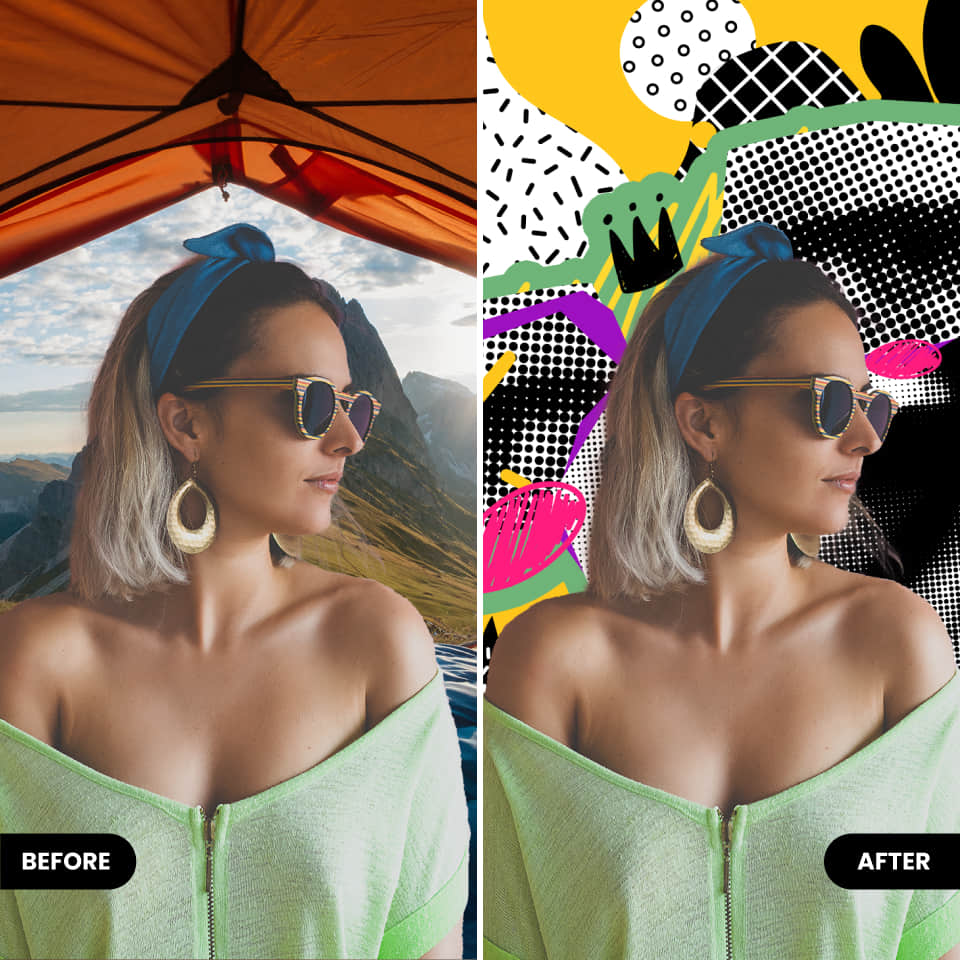Change Background of photo with BeautyPlus