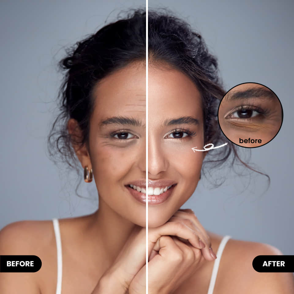 Remove Wrinkles from photo with BeautyPlus