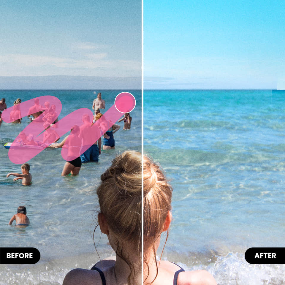 Remove Passers-by from photo with BeautyPlus