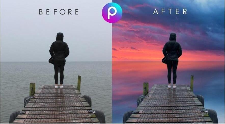 PicsArt-Chỉnh bầu trời với app