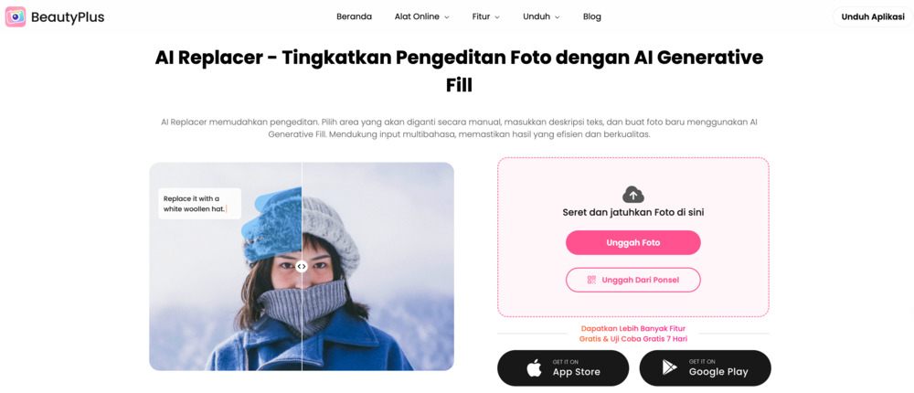 ai ubah pakaian gratis-ai replace-step1