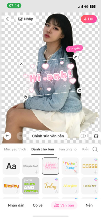 beautyplus app-Thêm văn bản vào sticker 1