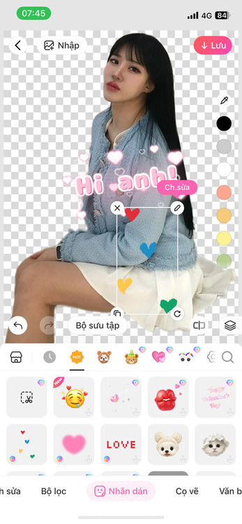 beautyplus app-Thêm văn bản vào sticker 2