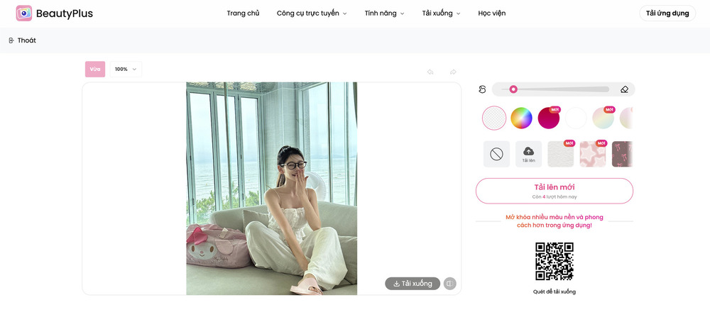 beautyplus online-Tải ảnh lên