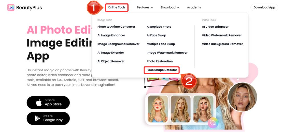 BeautyPlus Online-face type detector